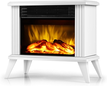 Electric Heaters for Indoor Use Mini Fireplace Heater Portable 1500W 14.5" Fake Fireplace Bedroom Office Space Heater