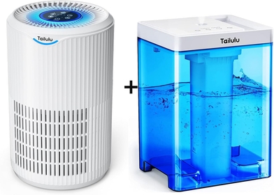 Air Purifier for Home Large Room, Living Room, Bedroom(1 Pack) and 7.5L Cool Mist Top Fill Humidifier for Bedroom, Easy to Clean(1 Pack)