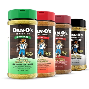 Seasoning Medium 4 Bottle Combo | Original, Chipotle, Spicy, & Crunchy | 4 Pack (8.9 oz)