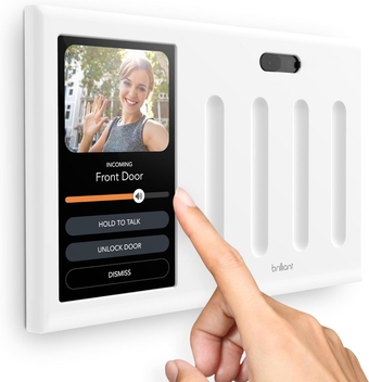 Smart Home Control (4-Switch Panel) — Alexa Built-In & Compatible with Ring, Sonos, Hue, Google Nest, Wemo, SmartThings, Apple HomeKit — In-Wall Touchscreen Control for Lights, Music, & More