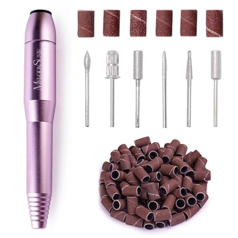 Portable Electric Nail Drill,Compact Efile Electrical Professional Nail File Kit for Acrylic, Gel Nails, Manicure Pedicure Polishing Shape Tools Design for Home Salon Use, Purple