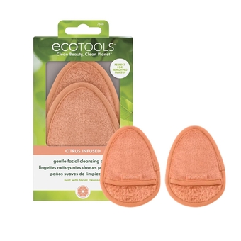 Gentle Facial Cleansing Cloths, Reusable, Antioxidant Citrus Infused Face Cloths, Removes Makeup, Dirt, & Oils From Pores, Eco-Friendly & Washable, Vegan & Cruelty Free, Pack of 2