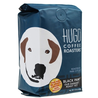 Whole Beans | Black Paw Dark French Roast | With Dark Chocolate, Burnt Sugar, and Spice Tasting Notes - Supports Dog Rescues (12 oz)