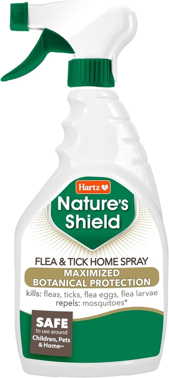 Nature’s Shield Flea & Tick Home Spray, Natural and Effective Flea & Tick Prevention and Home Protection with Cedarwood and Lemongrass Oil, 32 Ounces