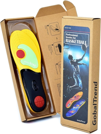 Basketball Shoe Inserts for Women Plantar Fasciitis Insoles Gobal Trend, Arch Support Insoles for Women, Orthotic Inserts Boot Insoles Arch Support Inserts, Metatarsalgia Insoles