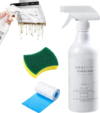Splash Foam Spray - Splash Foam Spray Oven Cleaner - Splash Spray Tablets & Spray Bottle - Splash Foam Spray for Grease Removal - Break up Degreaser Quickly Remove Oil Stains (1 Pcs)
