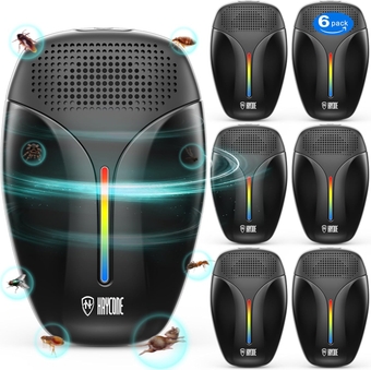 2023 Upgraded Version Ultrasonic Pest Repeller, Indoor Ultrasonic Repellent for Roach, Rodent, Mouse, Bugs, Mosquito, Mice, Spider, Ant,Electronic Plug in Pest Control,3 Mode Switching,6 Packs