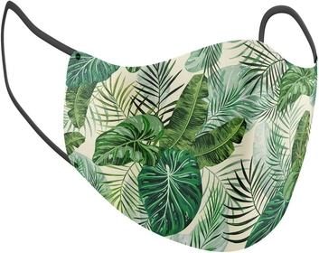 Face Mask PM2.5 Filter Double Layer Choose Your Design Reusable Cloth Masks (Green Plants, Adult)