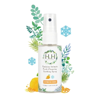 & Feminine Deodorant Spray - Natural Essential Oil Intimate Soothing Mist - Citrus