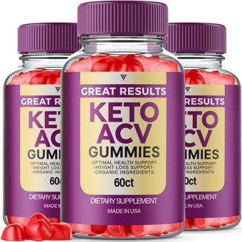 (3 Pack) Great Results Keto ACV Gummies Advanced, Great Results Keto ACV Gummies Weight Loss, Great Results Keto Plus ACV Apple Cider Vinegar Supplement AVC Diet (180 Gummies)