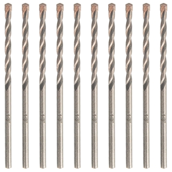 1/8" x 3" Masonry Drill Bits 10 Pack, 1/8 inch Concrete Drill Bits Hammer Drill Bit for Cement, Brick, Stone