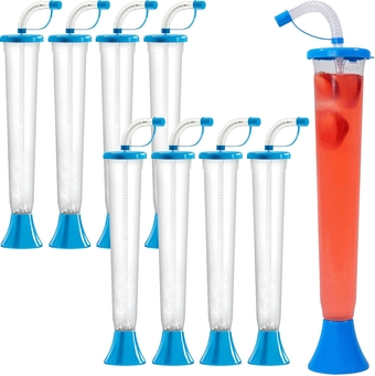 (108 Cups Party Yard Cups - 14oz - for Margaritas, Cold Drinks, Frozen Drinks, Kids Parties (Blue)