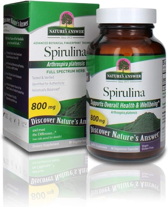 Spirulina Herbal Powder Capsules 90 Count | Natural Immune Support | Pre Biotic | Rich in Fiber, Proteins, Antioxidants and Vitamins