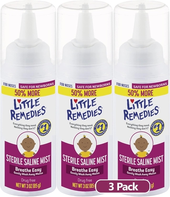 Sterile Saline Nasal Mist, 3 oz, Pack of 3