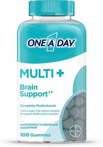 DY Multi+ Brain Support Gummies, Multivitamin Gummies for Men & Women with Boost of Brain Support with Super 8 B Vitamin Complex, 100 Count