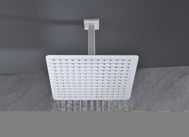 8" Square Rain Shower Head with Self Cleaning Silicone Nozzles - High Flow Rainfall Shower Head Made of 304 Stainless Steel, High Pressure Design, Awesome Shower Experience