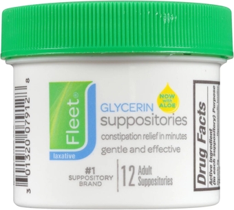Laxative Glycerin Suppositories, 12 ct (Pack of 2)