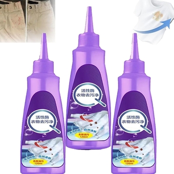 Enzyme Laundry Stain Remover - White Shirt Guardian, Garment Stubborn Stain Cleaner Oil Remover, Clothes Stain Remover, Clothing Quick Laundry Dry Cleaner (3-PCS)