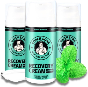 Bundle Magnesium Lotion with MSM -Natural Recovery Cream with Magnesium Chloride,Vitamin C & Menthol - Rapid Absorption & Relaxation for Sore Muscles & Joints -Cooling Menthol Scent (3 pcs)
