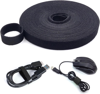 Reusable Cable Ties, Hook Loop Cable Ties Cord Ties for Electrical Cords Fastener Cable Straps Double-Sided Self Gripping Cable Management Ties for Wire Charging Cords for Office, Home (33ftx1/2inch)
