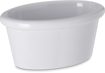 Carlisle FoodService Products S31002 Melamine Smooth Oval Ramekin, 2 oz, White