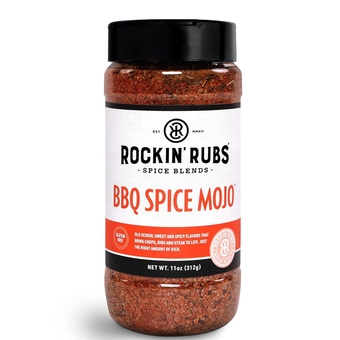 BBQ Spice Mojo Dry Rub - Sweet and Spicy Mix of Premium Spices and Seasonings for Steak, Chicken, Pork Chops, hamburger meat, BBQ Ribs and Vegetables, 11 oz