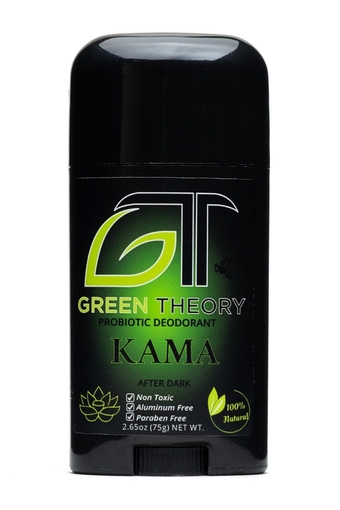 Green Theory Kama Natural Deodorant - Probiotic, Natural Ingredients, Aluminum-Free, Non-Toxic - Mens After Dark Collection - Cologne scented - Solid 2.65oz.