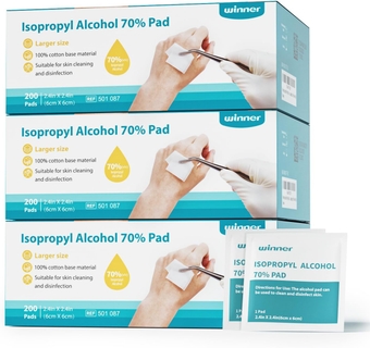 Alcohol Wipes | 600 Count Alcohol Prep Pads Individually Wrapped, 4 Ply Alcohol Pads, 70% Isopropyl Alcohol Wipes, Essential for First Aid, Home and Laboratories