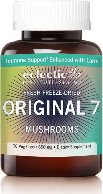 Ecelctic Institute Non-GMO Original 7 Mushrooms, Immune Supporting Mushroom Blend | 60 CT (650 mg)