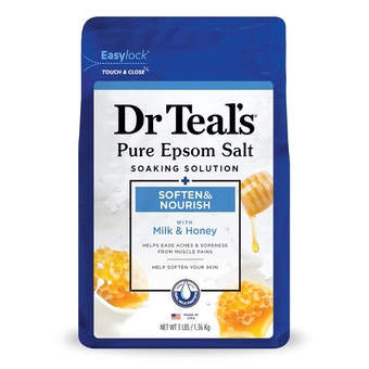 Epsom Salt Soaking Solution, Soften & Nourish with Milk and Honey, 48 Oz (Packaging May Vary)