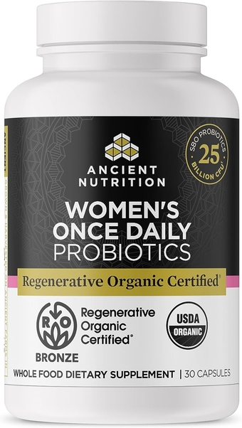 Regenerative Organic Certified Probiotics for Women, Probiotics Women’s Once Daily, for Healthy Digestion and Immune System Function Support, 25 Billion CFUs* Per Serving, 30 Count