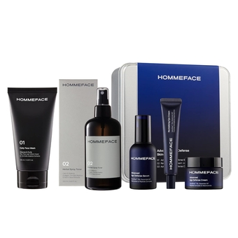Men's Daily Anti-Aging 5-Step Skincare Routine Bundle with Face Wash, Toner, Serum, Revitalizing Eye Cream, and Face Cream