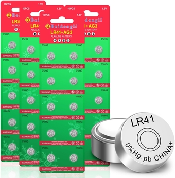 LR41 AG3 392 384 Button Coin Cell Batteries 1.5V Alkaline Round Coin Cell Battery (Pack of 40)