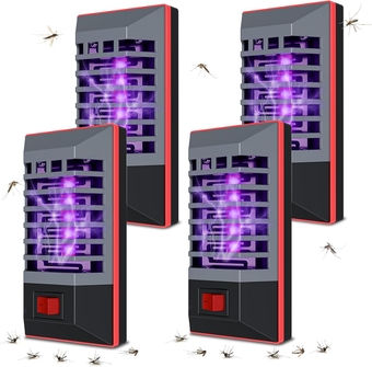 4 Pack Plug in Bug Zapper Indoor Mosquito Zapper, Fly Zapper Electronic Mosquito Killer with LED Light for Patio, Bedroom, Kitchen, Office