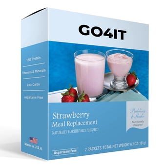 High Protein Meal Replacement Shake - Diet Shake Powder, LOW Calories, HIGH Protein, LOW Fat, Essential Vitamins and Minerals, Kosher (Strawberry)