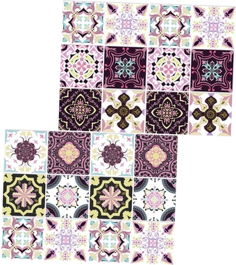 24pcs Wall Sticker PVC Wall Tiles Vinyl Flooring Floor Plank Sticker Peel and Stick Floor Tile Peel and Stick Wall Tiles Backsplash Stickers Kitchen Tile Decals Ceramic Tile Set