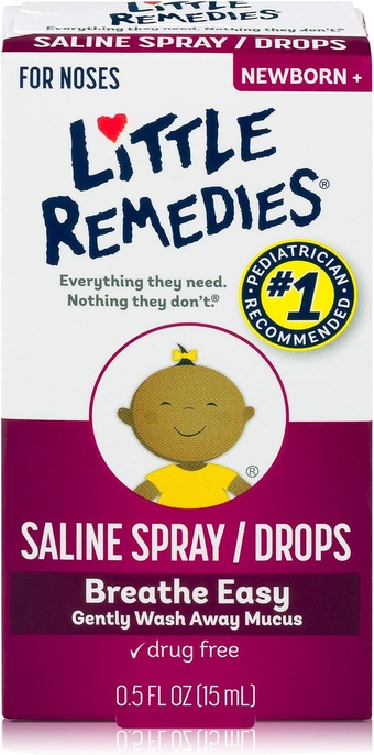 Saline Spray and Drops, Safe for Newborns, 0.5 fl oz