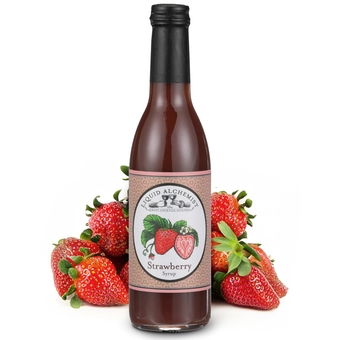 Strawberry Syrup for Drinks - Real Ingredients Make our Strawberry Puree for Drinks a Perfect Strawberry Margarita Mix - Our Strawberry Flavoring Syrup is Gluten & Dairy Free (12 oz)