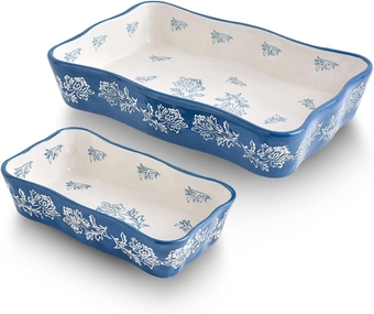 Casserole dishes for oven Lasagna pan 2-Pcs Baking dish Casserole dish Baking dishes for oven Baking dish set