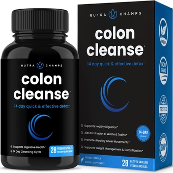 Colon Cleanse & Detox for Weight Loss [14 Day Quick Cleanser] Safe & Effective Formula with Probiotic & Digestive Enzymes for Constipation Relief - Capsules Supplement to Flush Toxins & Boost Energy