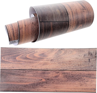 Affixed Self Adhesive Floor Planks Wood Grain Floor Sticker Peel and Stick Floor Planks Wood Contact Paper Self Adhesive Wood Peel and Stick Sticker Wood Decor Vintage Pvc Plate