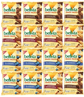Belvita Breakfast Biscuits Bite-Size, Variety, 1 oz snack packs (Pack of 12) With Rogue Sale Packaging (12)