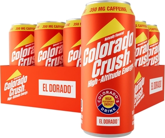 Colorado Crush High-Altitude Energy - Sugar Free, 350mg Caffeine, 800mg Beta-Alanine, 1000mcg Vitamin B12 - El Dorado - 16oz (12 Pack)