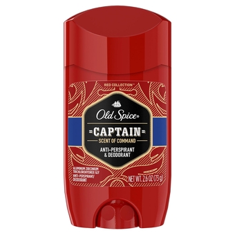 Red Collection Captain Scent Invisible Solid Anti-Perspirant and Deodorant for Men 2.6 Oz.