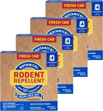 Botanical Rodent Repellent - Environmentally Friendly, Keeps Mice Out, 16 Scent Pouches (4 Packs of 4)
