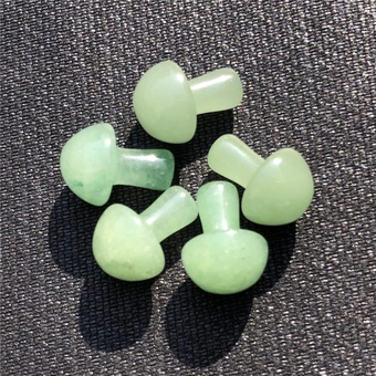 5PC Clear Quartz Mushroom Quartz Crystal Hand Polished Crystal Gemmy Healing Reiki Decor Gift (Aventurine Mushroom) LD-AVM5