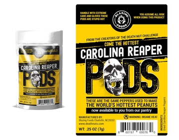 Carolina Reaper Peppers Dry Whole Pepper Pods Hottest Peppers in the World by Blazing Foods (1)