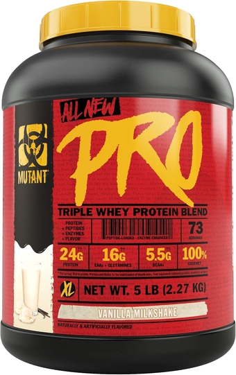 Pro - Triple Whey Protein Powder Supplement - Time-Released for Enhanced Amino Acid Absorption - Decadent Gourmet Flavors (Vanilla Milkshake, 5 lbs)