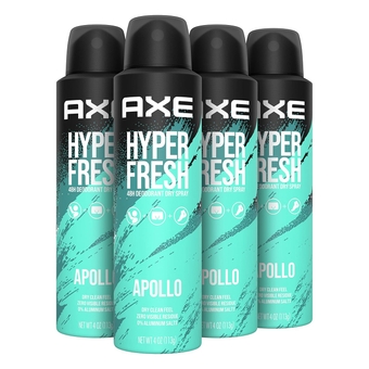Apollo Deodorant Spray 48 Hour Odor Protection Fresh Sage and Cedarwood Deodorant without Aluminum and without Residue, 4 Ounce (Pack of 4)