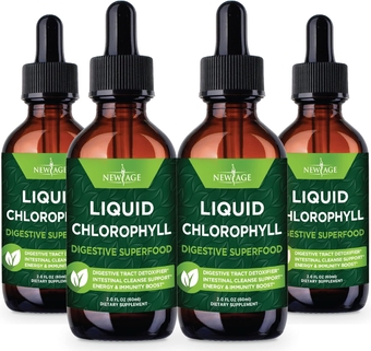 Chlorophyll Liquid Drops - Natural Concentrate – Energy Booster, Digestion and Immune System Supports, Internal Deodorant, Liver Function - (2 Fl Oz (Pack of 4))